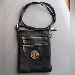 Dasein Black Matte Crossbody Purse